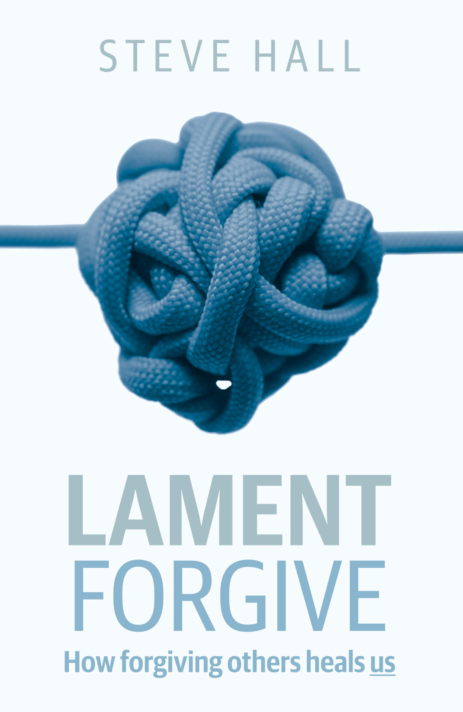 Lament Forgive by Steve Hall A large tangled knot of blue rope